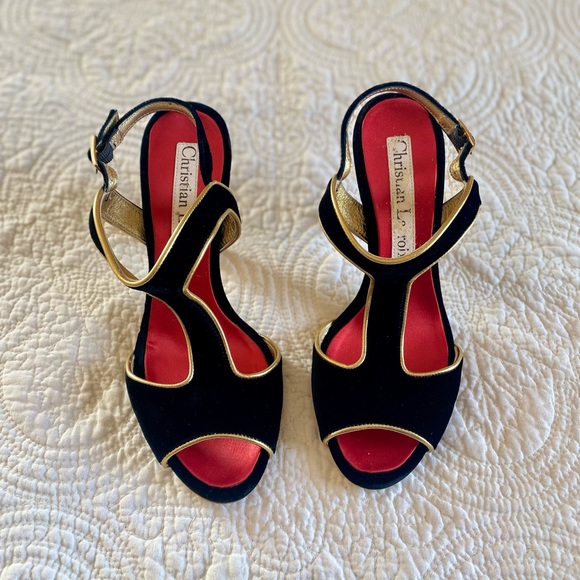 Christian Lacroix Shoes Christian Lacroix Black Velvet And Metal